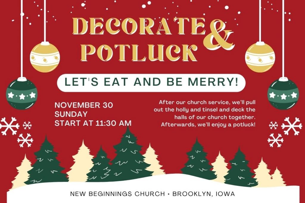 Christmas Decor and Potluck
