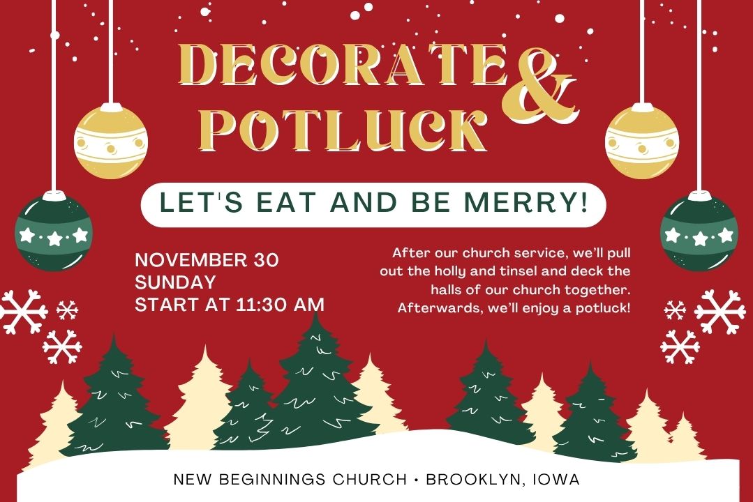 Christmas Decor and Potluck